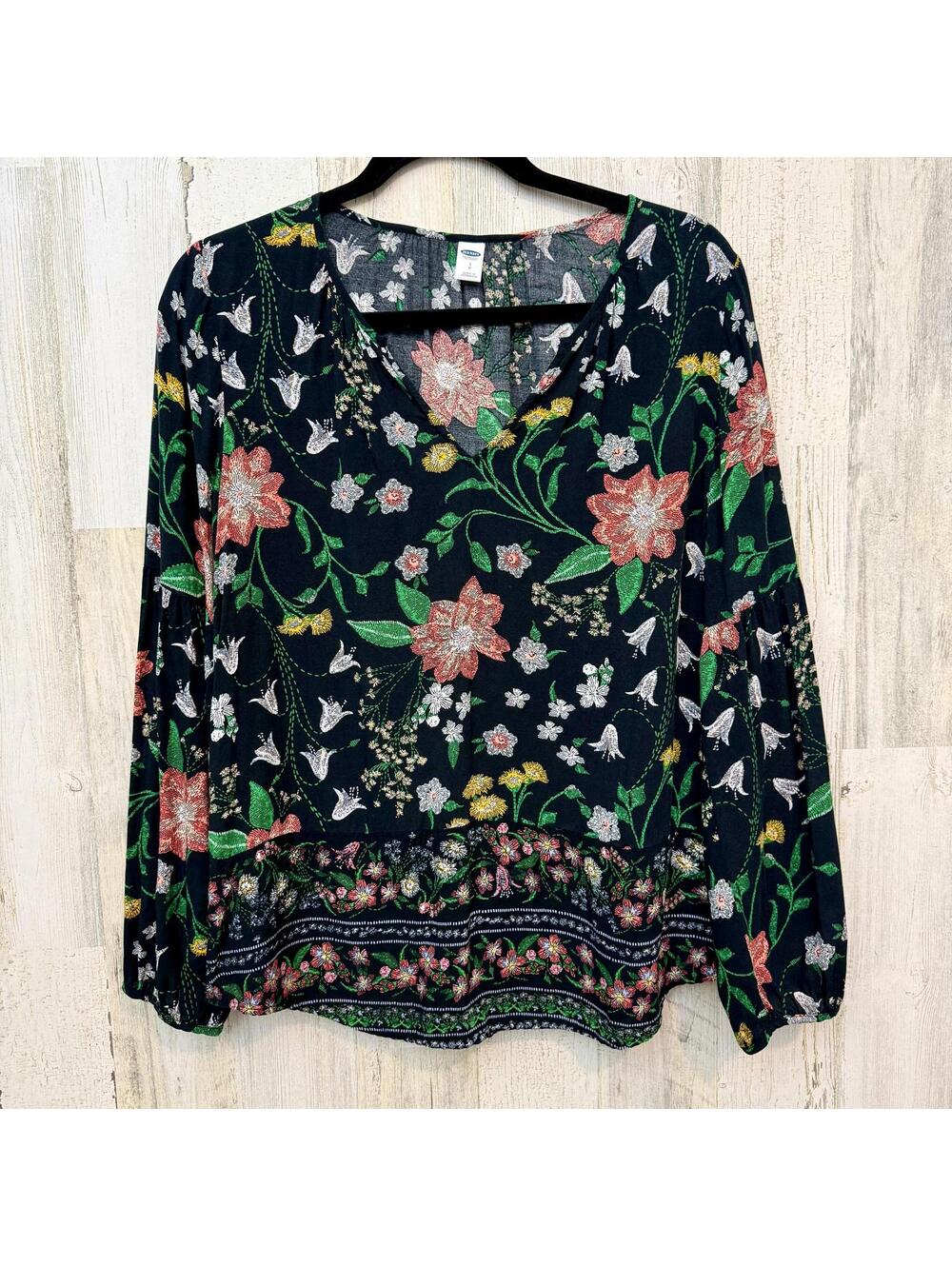 Old Navy Women’s Small Floral Boho Long Sleeve Blouse